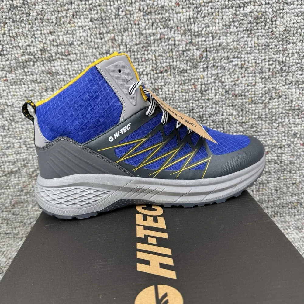 Hi-Tec Demolisher Boots Mens 9 Shoes Mid Lace Up Hiking Blue New